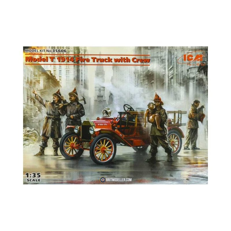 1/35 Model T 1914 Fire Truck with Crew ICM 35606