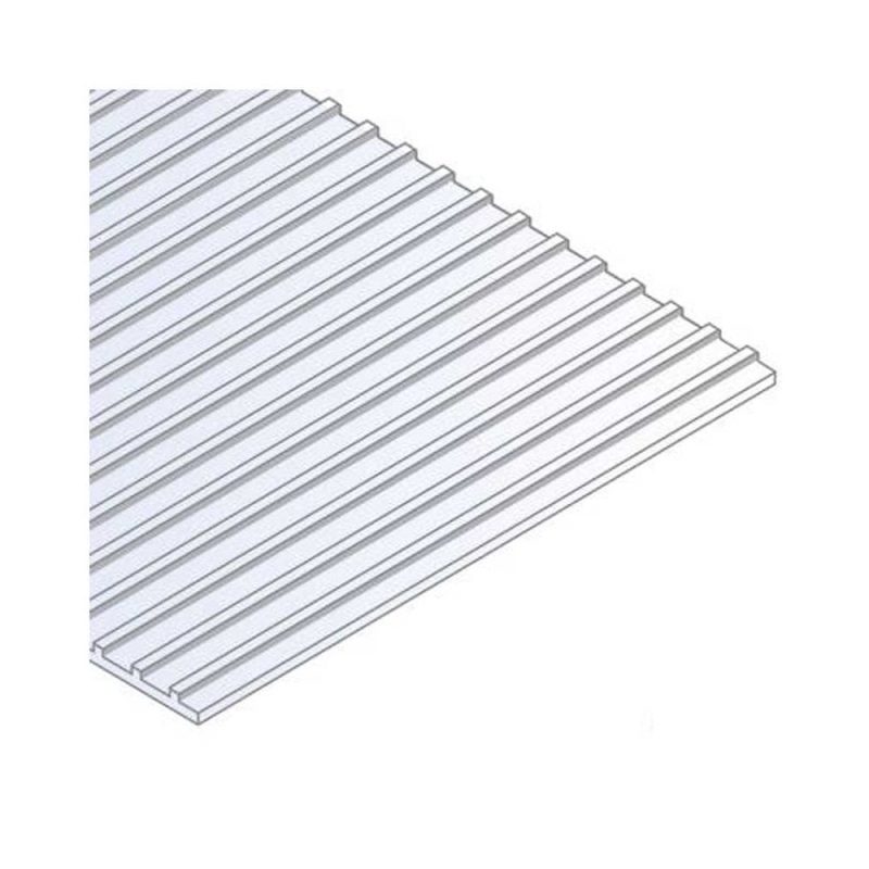 Evergreen White Styrene Seam Roofing Sheet (.040" 1/2") EG4524