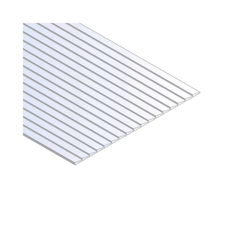 Evergreen White Clapboard Siding Sheet (.100") EG4101