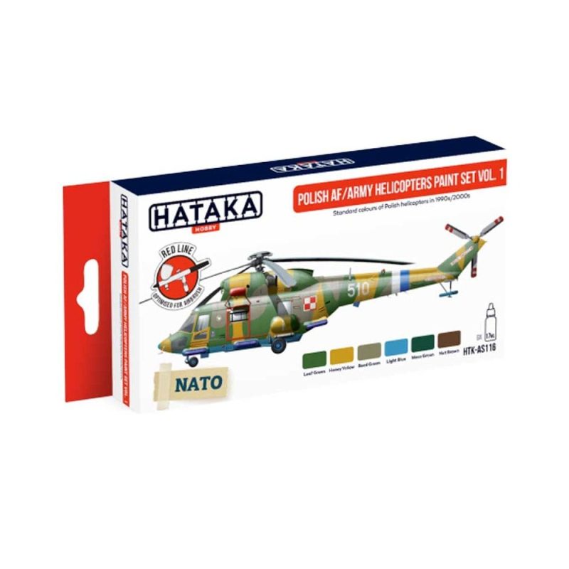 Hataka Red Line Paint Set - AF / Army Helicopters Vol.1 HTK-AS116