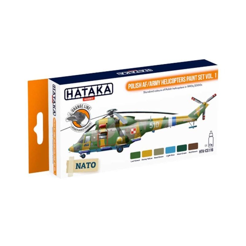 Hataka Orange Line Paint Set - AF / Army Helicopters Vol.1 HTK-CS116