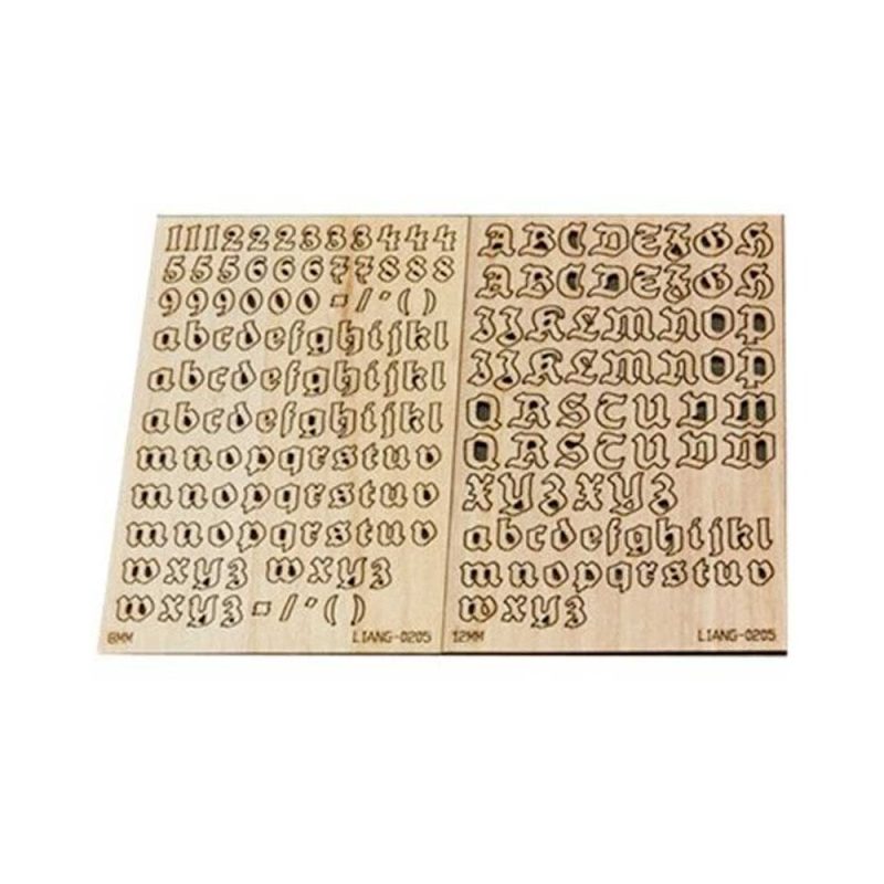 Gothic Font (8-12mm Height) Liang 0205