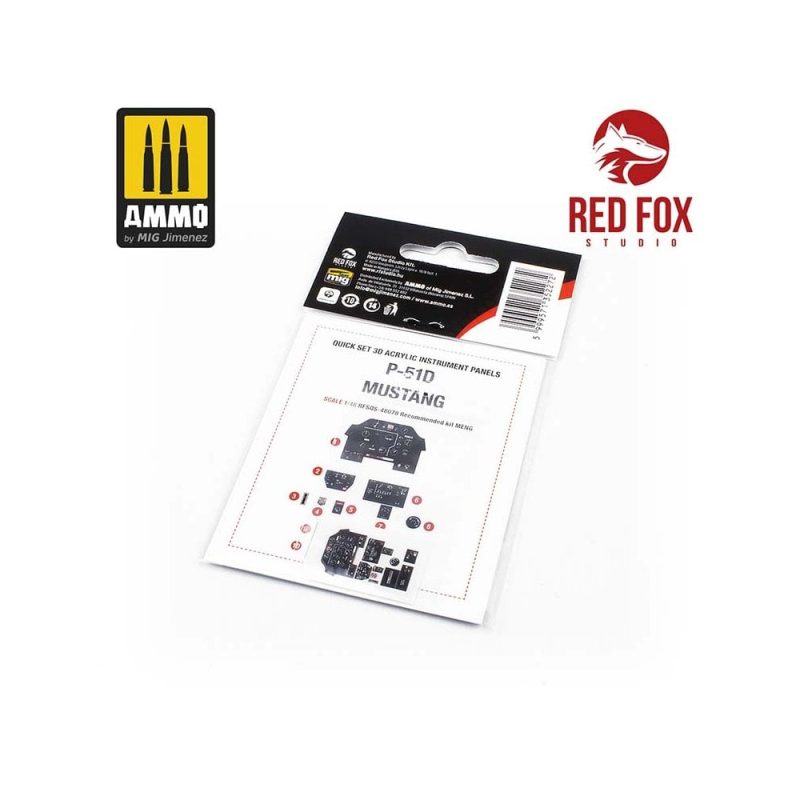 1/48 P-51D-5 Mustang (for Meng Model kit) Red Fox Studio SQS-48078