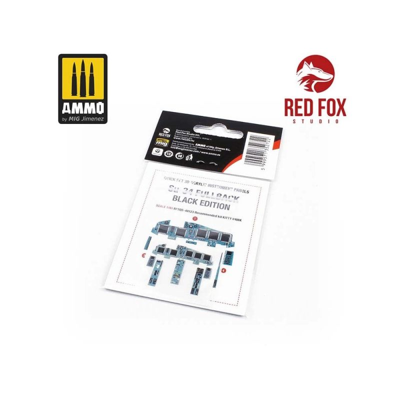 1/48 Su-34 Fullback Black Edition (for Kitty Hawk kit) Red Fox Studio SQS-48123