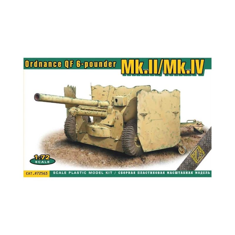 1/72 Ordnance QF 6-pounder Mk.II/Mk.IV ACE Models 72563