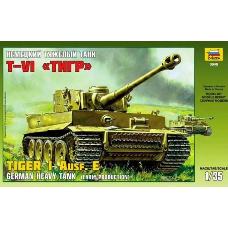 Zvezda Tiger I Ausf. E German Heavy Tank Early Production (1/35) 3646