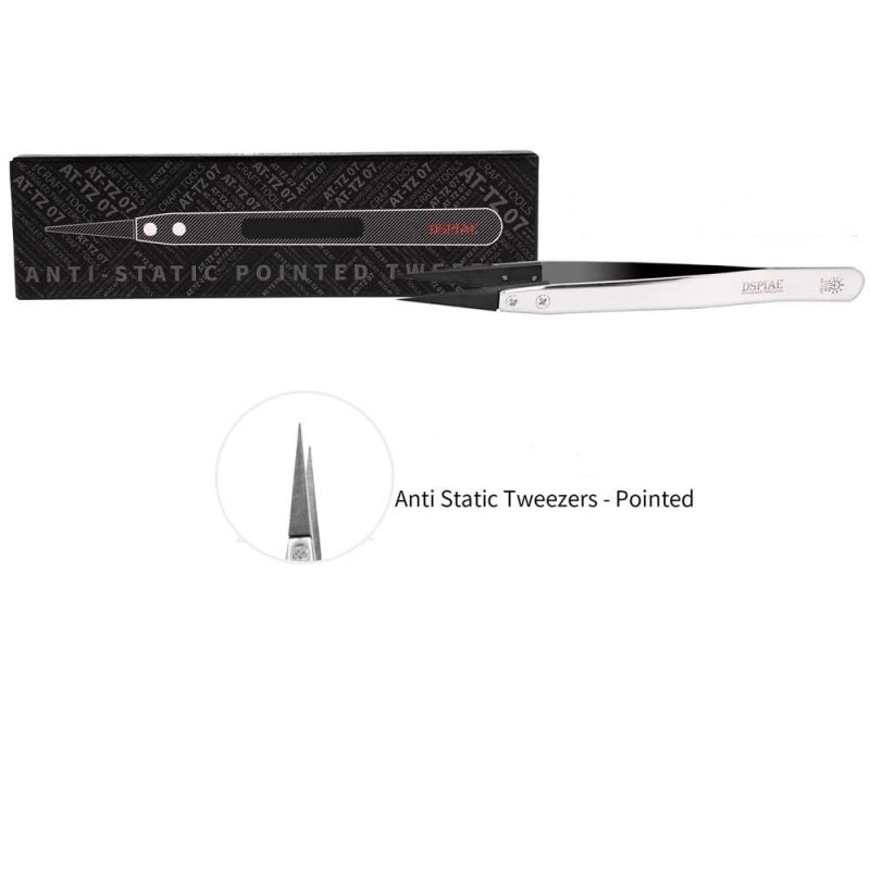 DSPIAE Anti-Static Tweezers - Pointed AT-TZ07