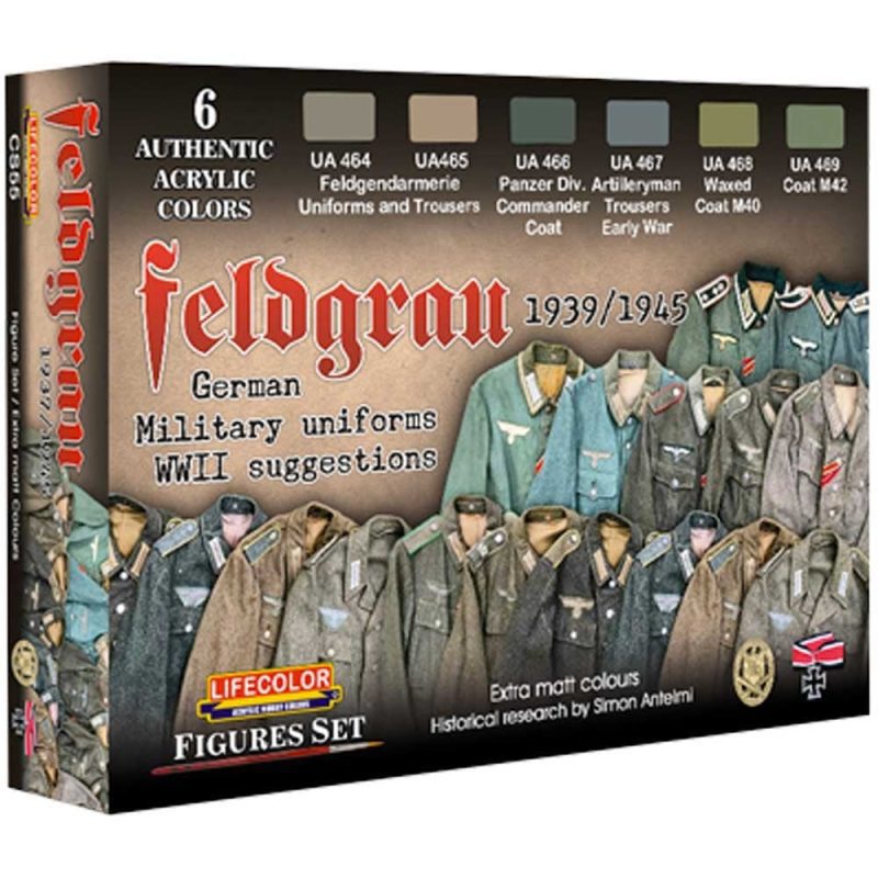 LifeColor Feldgrau German Uniforms Paint Set (1939/45) CS-55