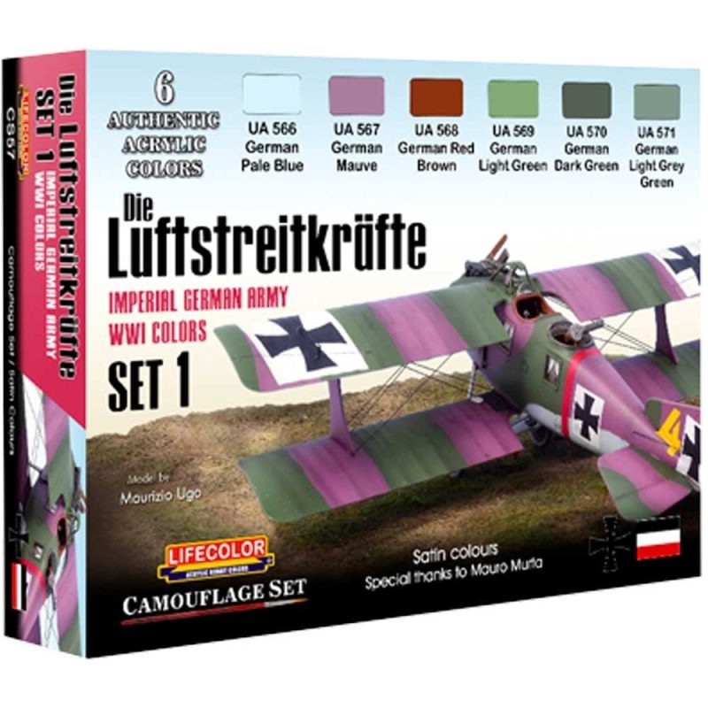 LifeColor Die Luftstreitkräfte WWI Paint Set CS-57