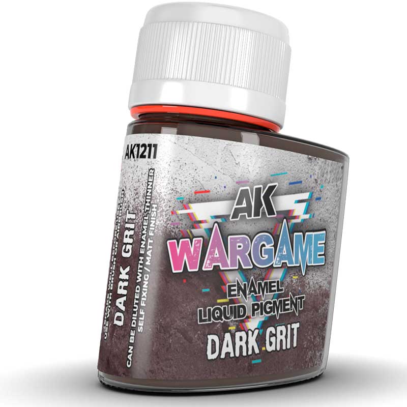 AK Interactive Dark Grit WarGame Enamel Liquid Pigment (35ml) AK-1211