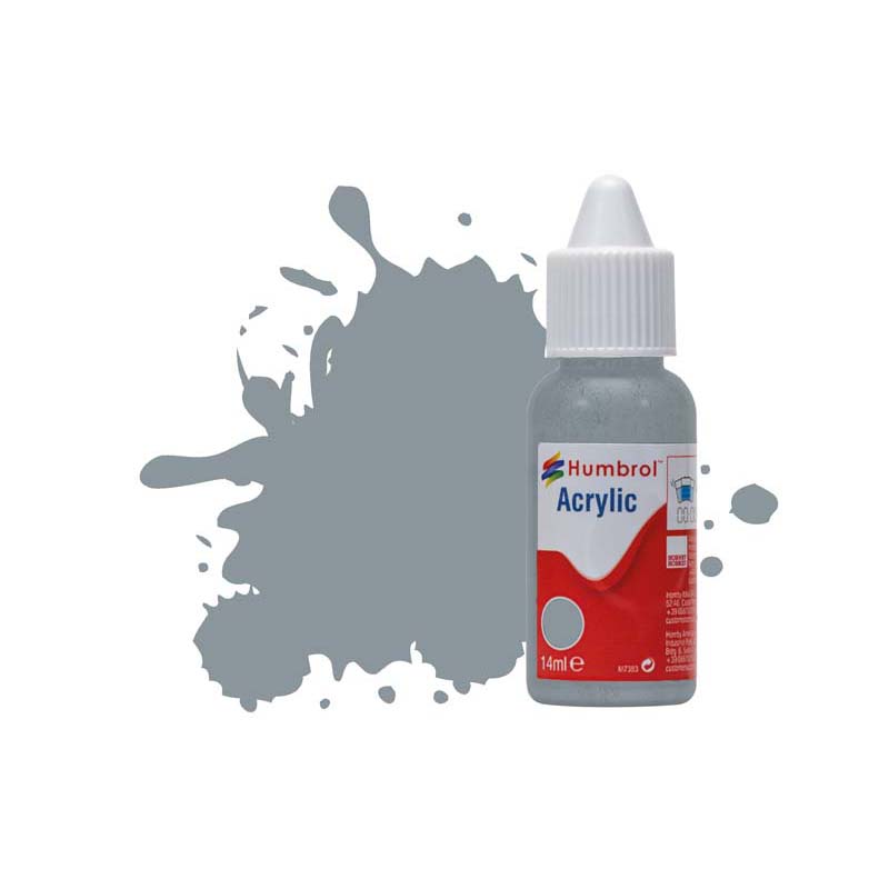 Humbrol Acrylic No 87 Steel Grey Matt (14ml) DB0087