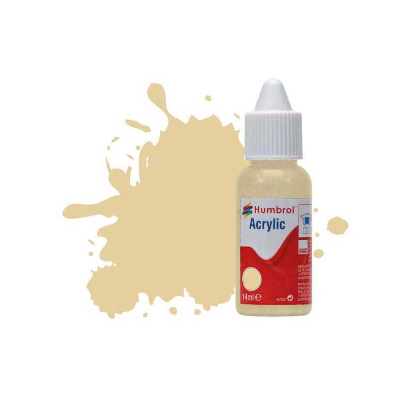 Humbrol Acrylic No 121 Pale Stone Matt (14ml) DB0121