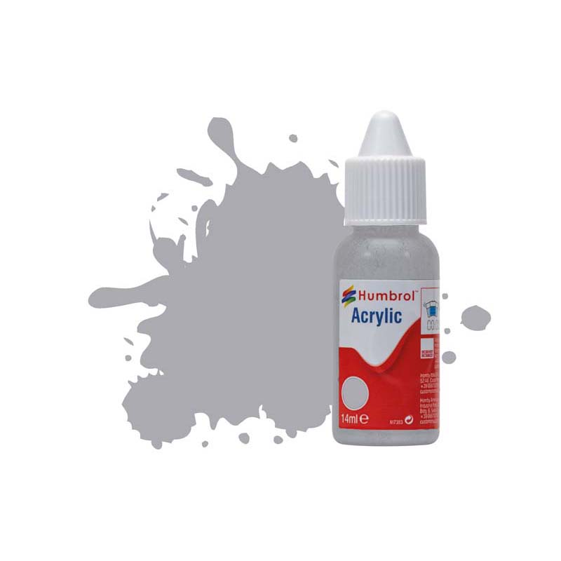Humbrol Acrylic No.166 Light Aircraft Grey Matt (14ml) DB0166