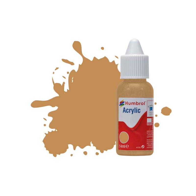 Humbrol Acrylic No.225 Middle Stone Matt (14ml) DB0225