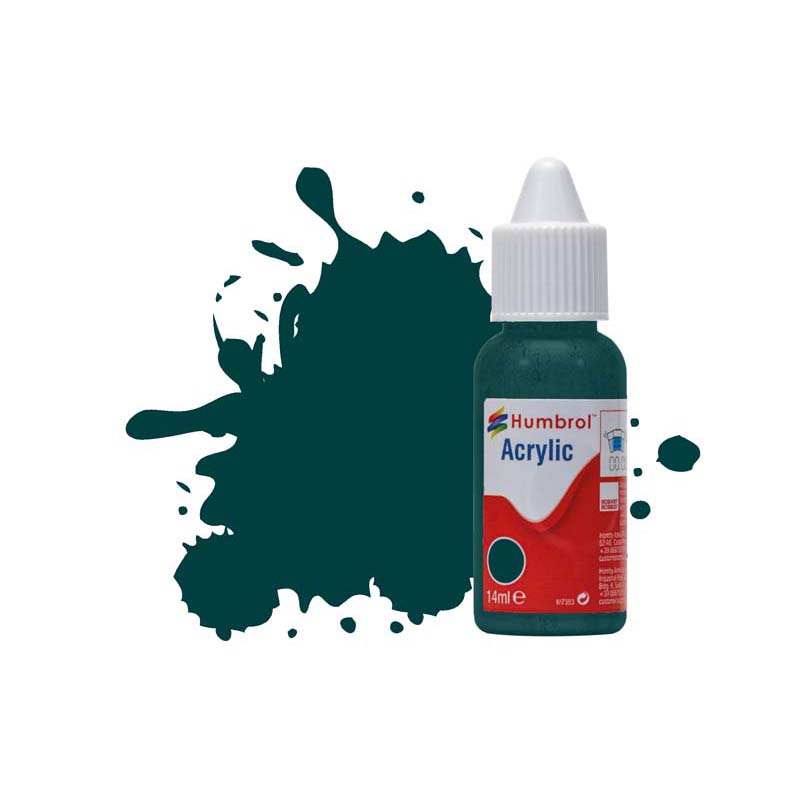 Humbrol Acrylic No.239 Racing Green Gloss (14ml) DB0239