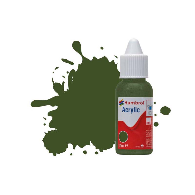 Humbrol Acrylic No.242 RLM 71 Dunkelgrun Matt (14ml) DB0242