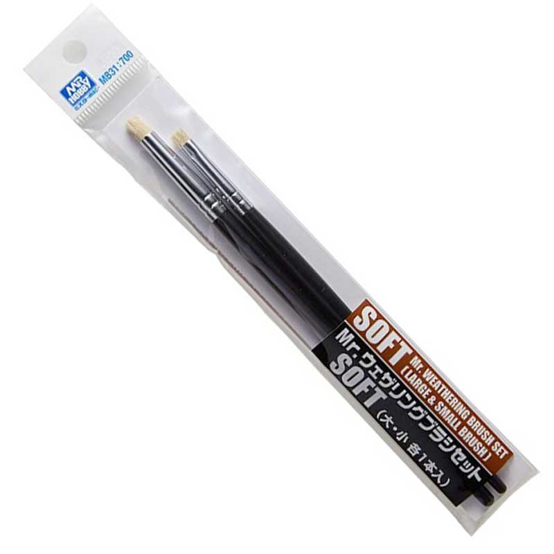 Mr Hobby - Mr Weathering Brush Set - Soft | MB-31