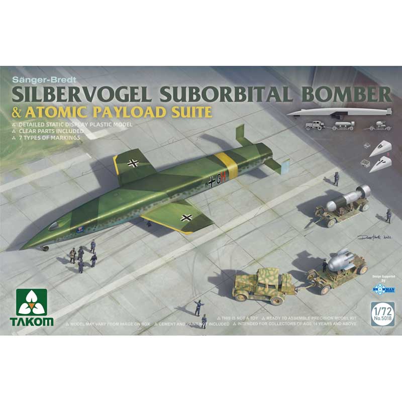 1/72 German Silbervogel Suborbital Bomber & Atomic Payload Suite 05018 Takom
