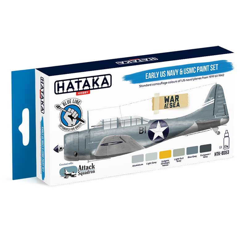 Hataka Blue Line Paint Set - US Navy/USMC HTK-BS53