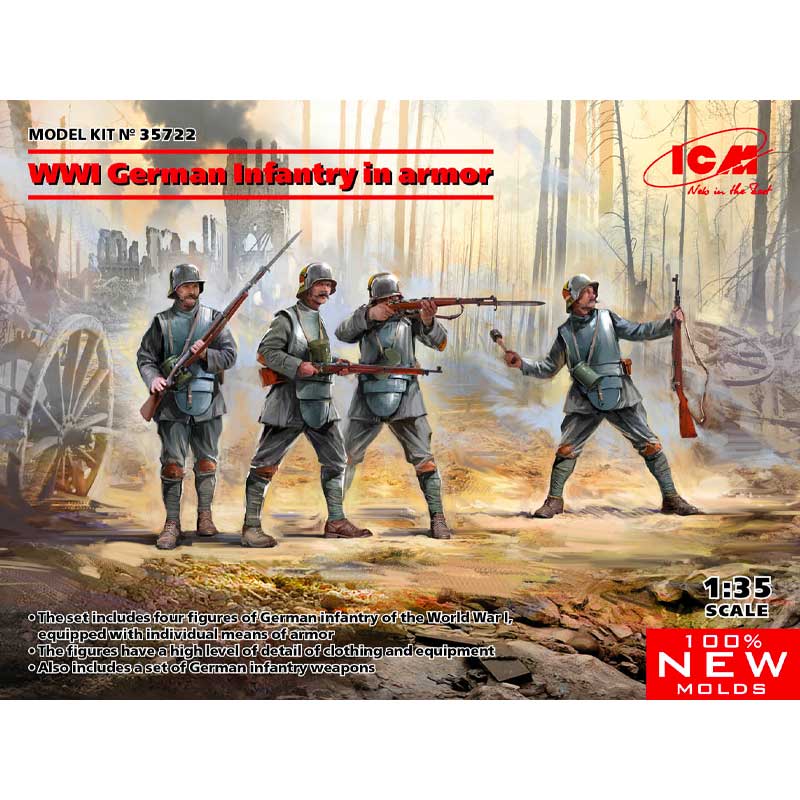 1/35 WWI German Infantry in Armor 35722 ICM