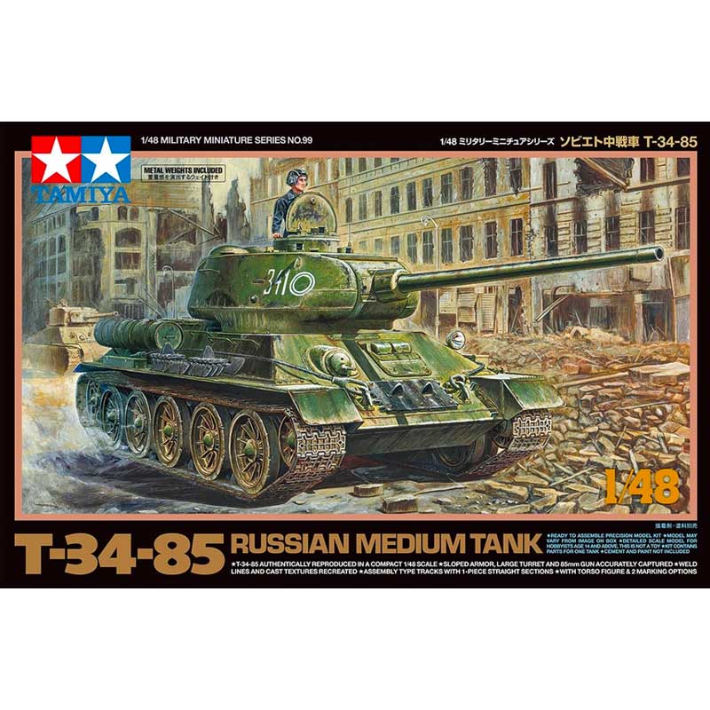 Tamiya Russian Med Tank T34/85 (1/48) 32599