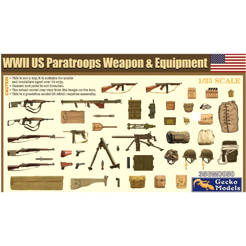 Gecko Models WWII US Paratroops Weapon & Equipment (1/35) 35GM0050