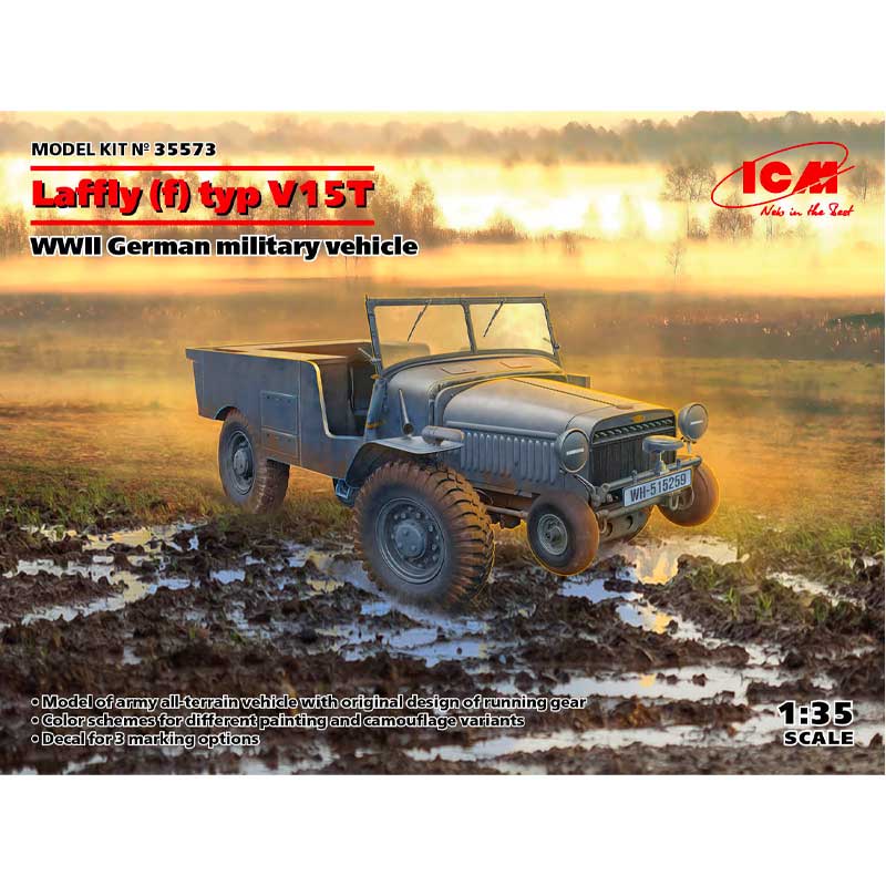 1/35 Laffly V15T (f) typ , WWII German Military Vehicle 35573 ICM