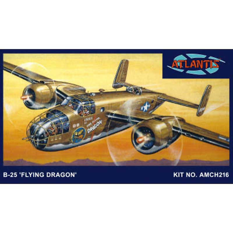 1/64 B-25 Flying Dragon with Swivel Stand CH216 Atlantis Models