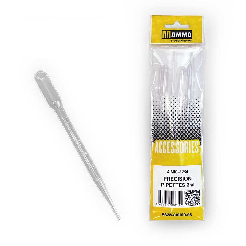 Large Pipettes 3 mL (0.1 oz) – 4 pcs A.MIG-8234 Ammo