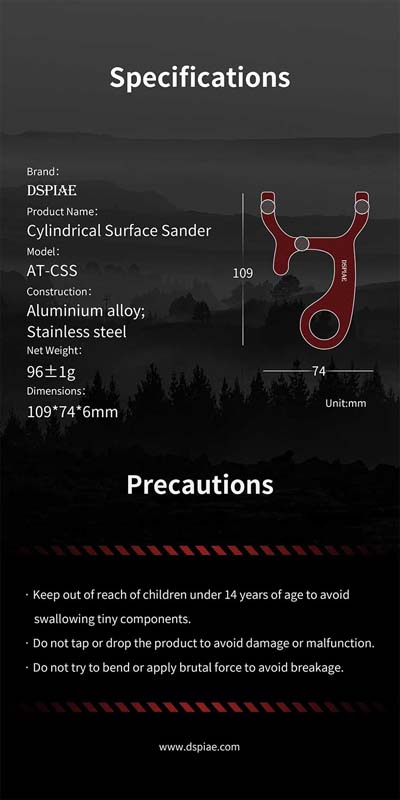 DSPIAE Cylindrical Surface Sander AT-CSS