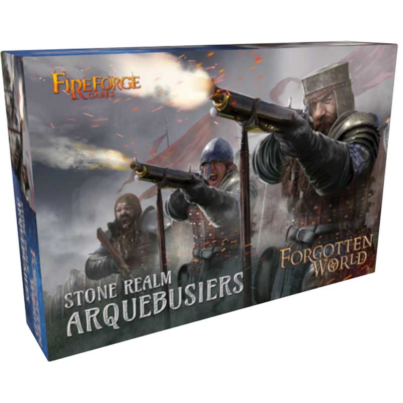 28mm Stone Realm Dwarf Arquebusiers FWSR04-BS Fireforge Games