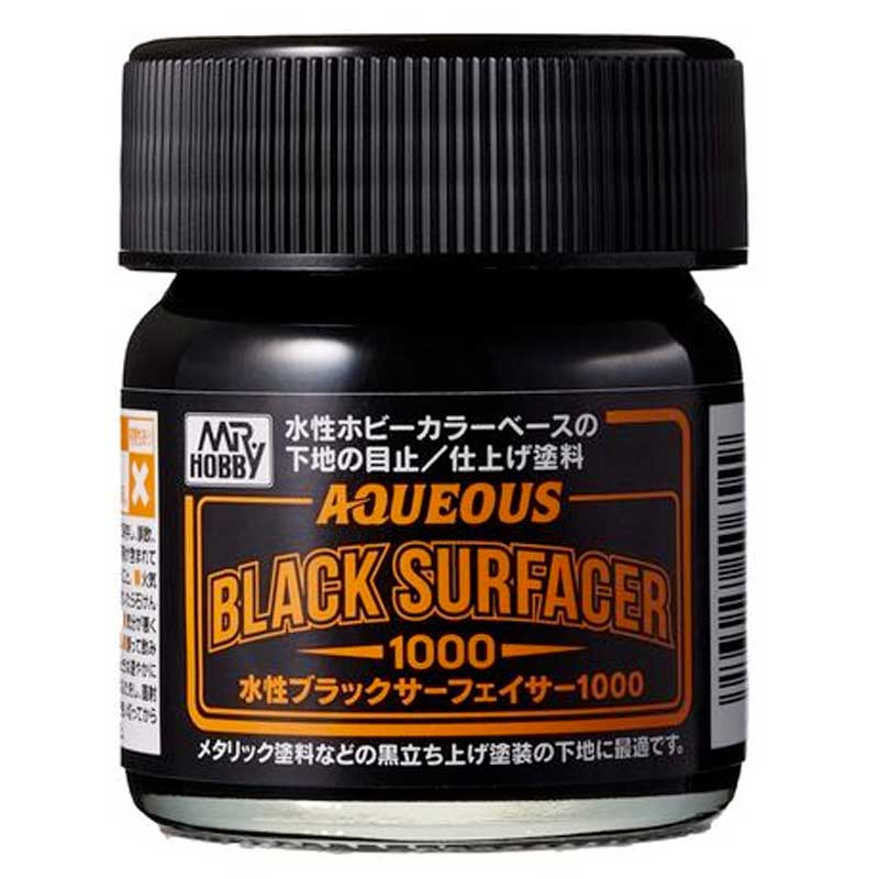 Mr Hobby - Mr Aqueous Surfacer 1000 Black (40ml) HSF-03