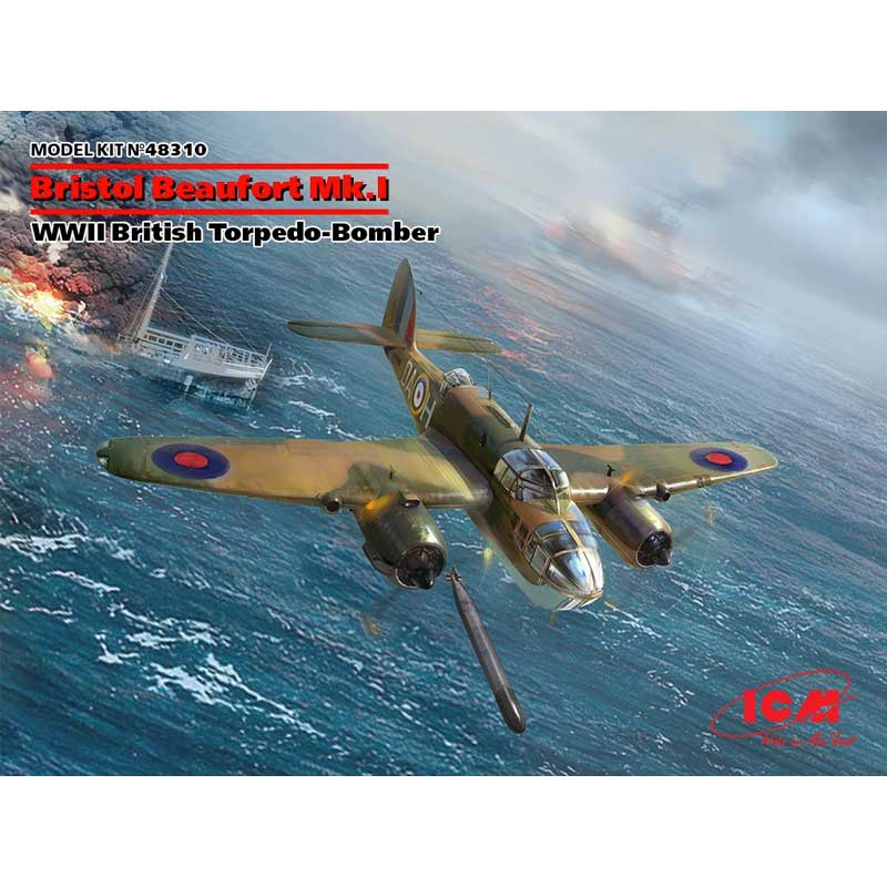 1/48 Bristol Beaufort Mk.I WWII British Torpedo-Bomber 48310 ICM