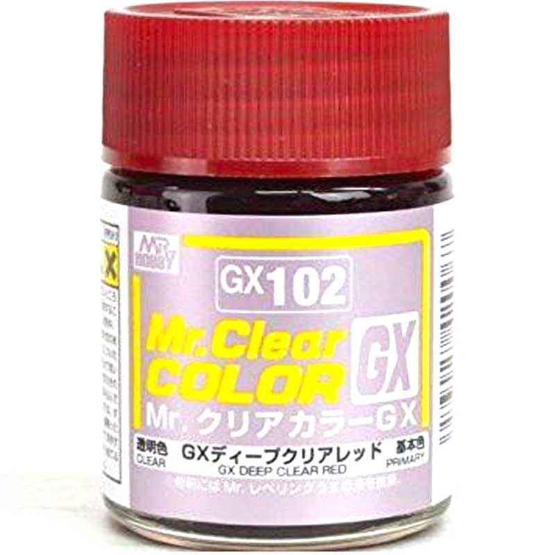 Mr Clear Color GX - Deep Clear Red Lacquer (18ml) GX-102