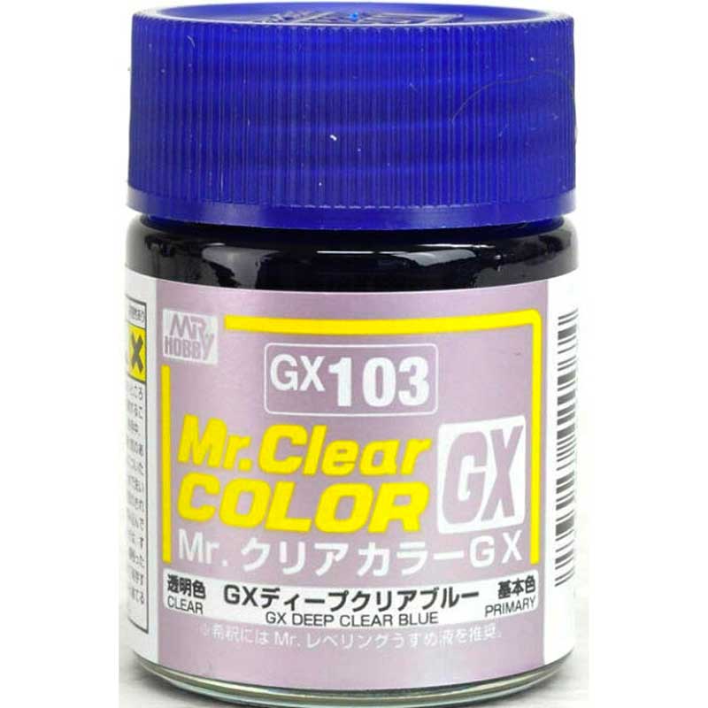 Mr Clear Color GX - Deep Clear Blue Lacquer (18ml) GX-103
