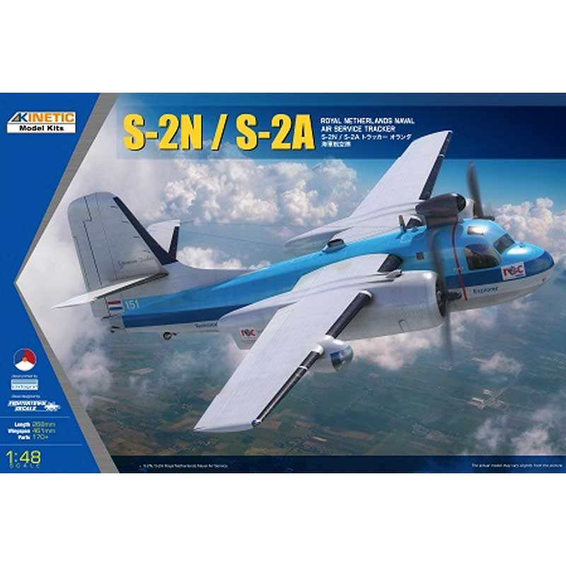1/48 Grumman S-2N/S-2A Tracker Royal Netherlands Naval Air Service Tracker K48118 Kinetic
