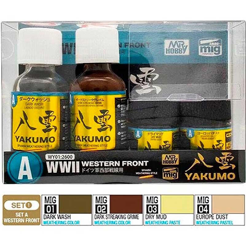Mr Hobby - Yakumo Colour Set A WWII Western Front | WY-01