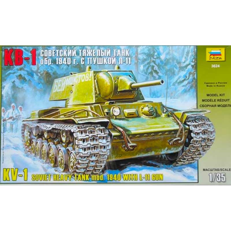 Zvezda KV-1 Soviet Heavy Tank mod.1940 with L-11 Gun (1/35) 3624