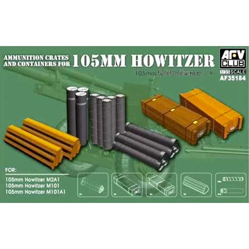 AFV Club 105mm Howitzer Ammo & Accessories (1/35) AF35184