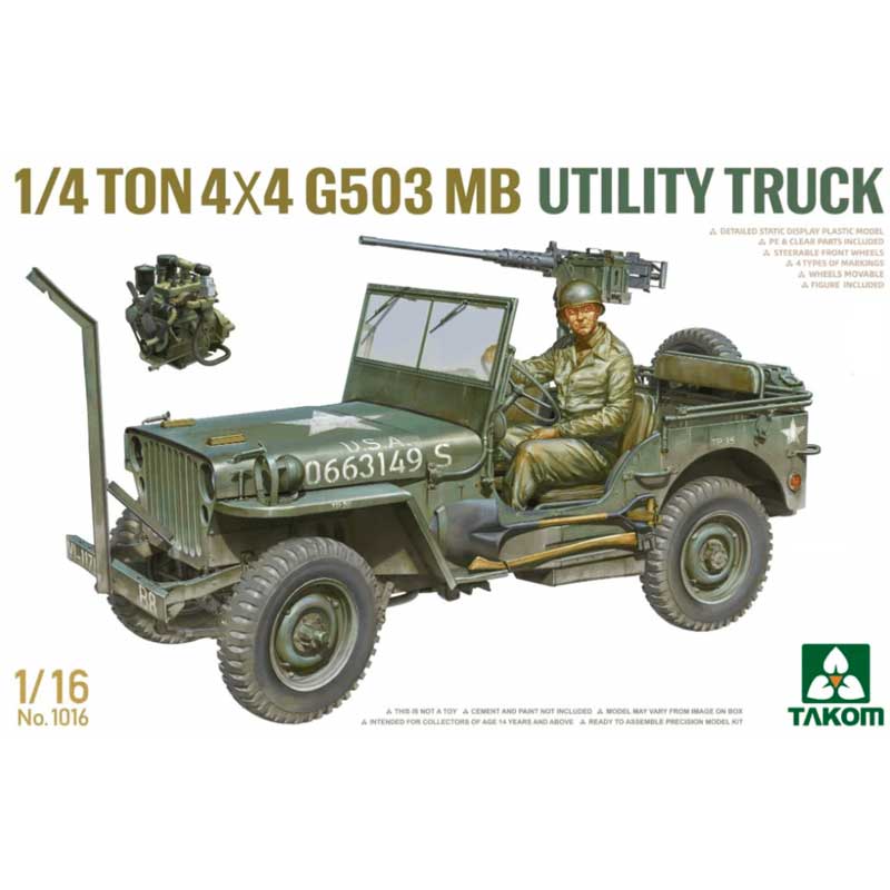 Takom 1/4-ton 4x4 G503 MB Utility Truck (1/16) 1016