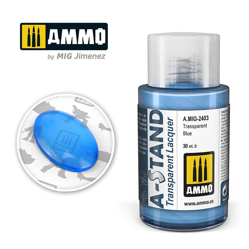 30ml Transparent Blue Ammo A.MIG-2403