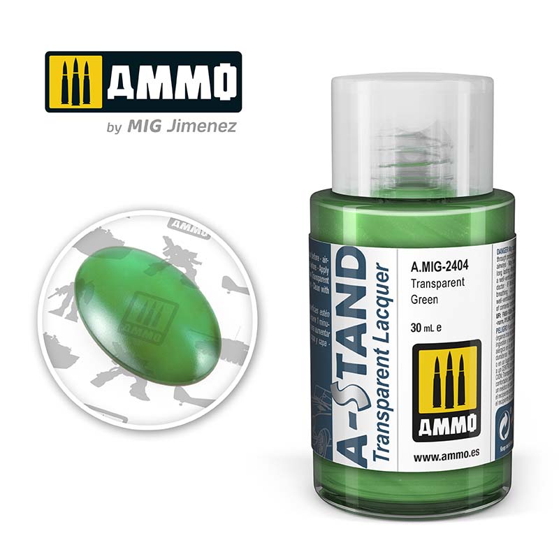 30ml Transparent Green Ammo A.MIG-2404