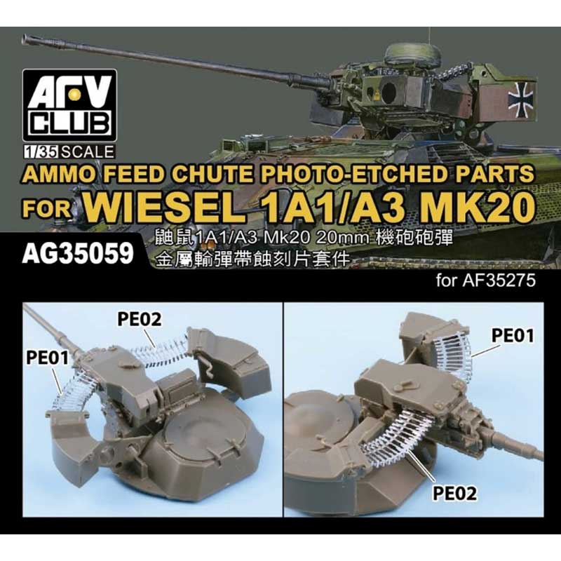 AFV Club Ammo Feed Chute PE for Wiesel 1A1/A3 Mk 20 (1/35) AG35059