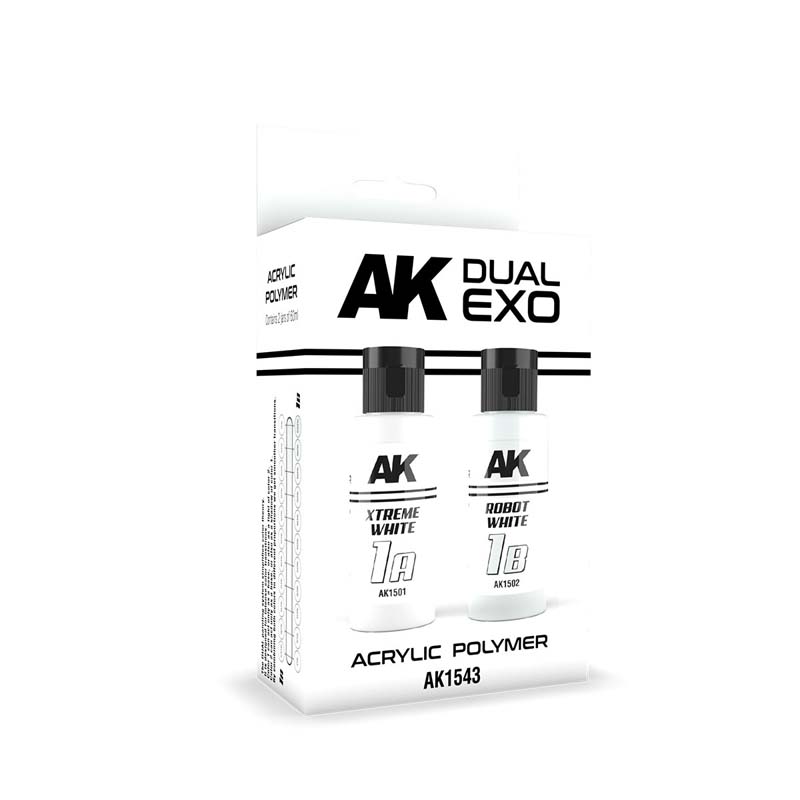 AK Interactive Dual Exo Set 1  1A Xtreme White & 1B Robot White AK-1543