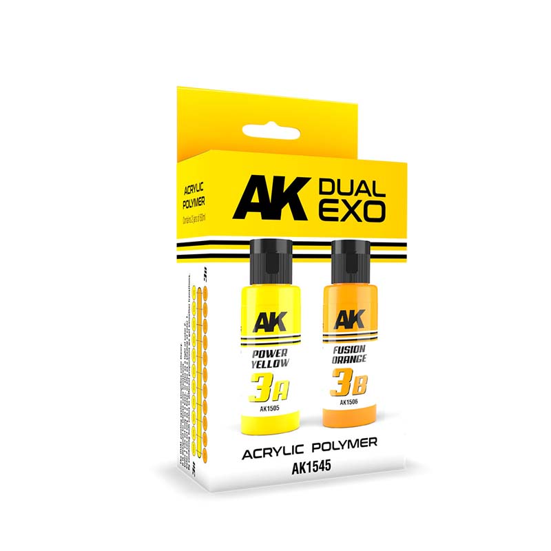 AK Interactive Dual Exo Set 3  3A Power Yellow & 3B Fusion Orange AK-1545