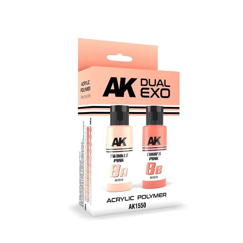 AK Interactive Dual Exo Set 8  8A Twinkle Pink & 8B CharS Pink AK-1550