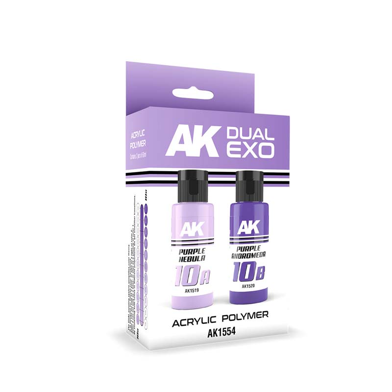AK Interactive Dual Exo Set 10  10A Purple Nebula & 10B Purple Andromeda AK-1554