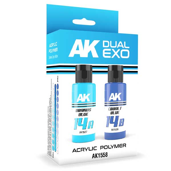 AK Interactive Dual Exo Set 14  14A Uranus Blue & 14B Cobalt Blue AK-1558