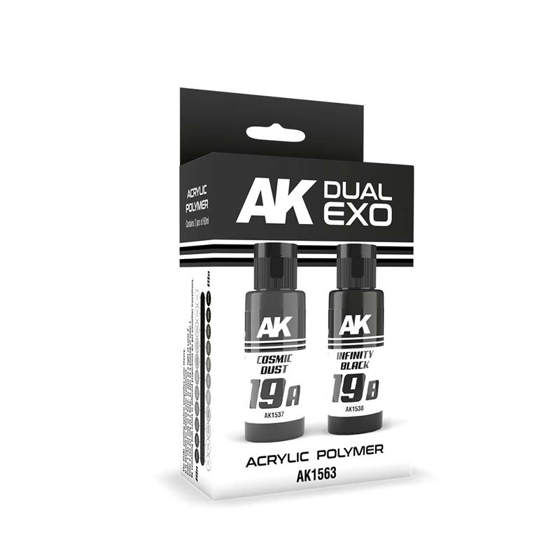 AK Interactive Dual Exo Set 19  19A Cosmic Dust & 19B Infinity Black AK-1563