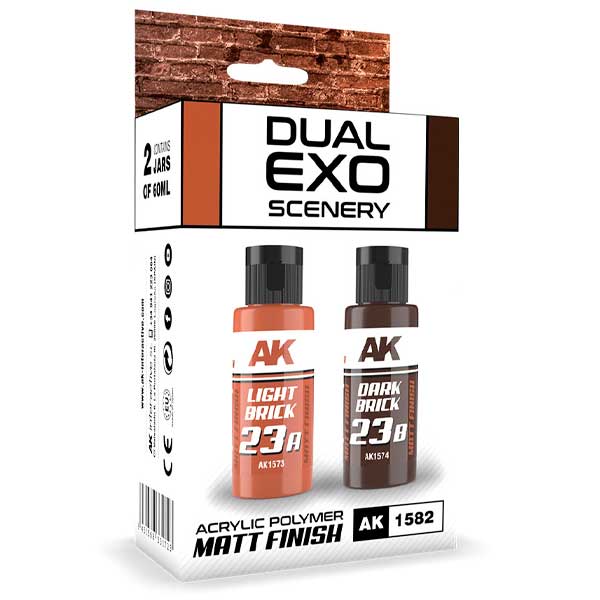 AK Interactive Dual Exo Scenery Set 23  23A Light Brick & 23B Dark Brick AK-1582
